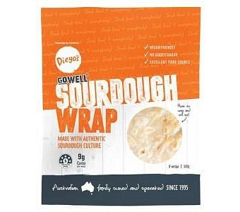 Diego's GoWell Sourdough Wrap (8Pack) 320g