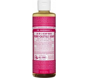 Dr Bronner's Pure Castile Liquid Soap Rose 237ml