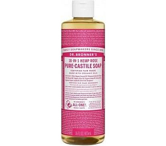 Dr Bronner's Pure Castile Liquid Soap Rose 473ml