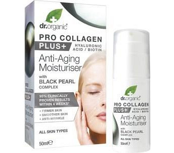 Dr Organic Pro Collagen Plus+ Anti Ageing Moisturiser Black Pearl 50ml