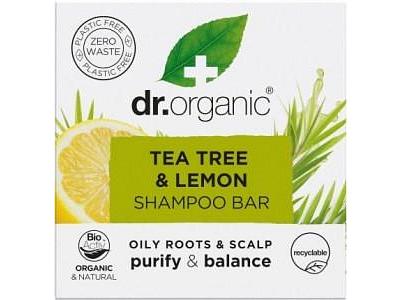 Dr Organic Shampoo Bar Tea Tree & Lemon Oily Roots & Scalp 75g