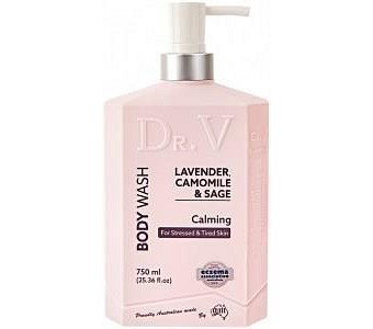 DR. V Body Wash Lavender, Camomile & Sage (Calming for Stressed & Tired Skin) 750ml