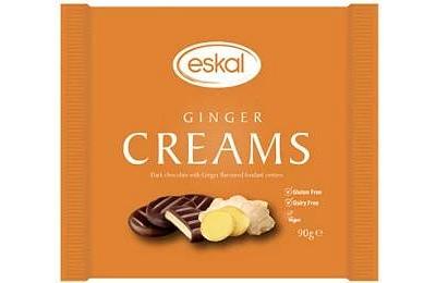 Eskal Dark Choc Creams Ginger G/F 90g