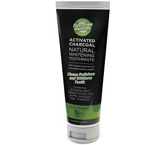 ESSENZZA FUSS FREE NATURALS Activated Charcoal Toothpaste (Natural Whitening) Peppermint 113g