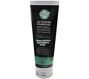 ESSENZZA FUSS FREE NATURALS Activated Charcoal Toothpaste (Natural Whitening) Spearmint 113g
