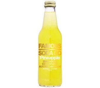 Famous Soda Co Sugar Free All Natural Pineapple 12x330ml MAY25