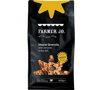 Farmer Jo Maple Granola w/Roasted Almonds & A Sprinkle of Sea Salt 400g