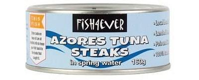 Fish 4 Ever Azores (Skipjack) Steaks Spring Water 160g