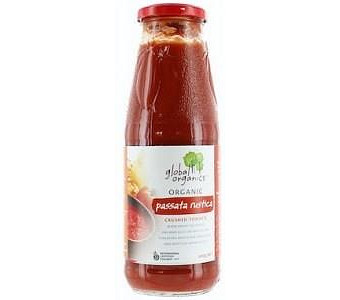 Global Organics Tomatoes Crushed ( Passata Rustica) Glass 680g