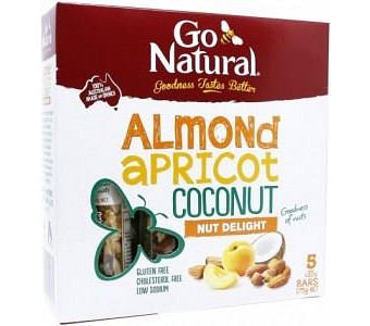 Go Natural Almond Apricot Coconut Nut Delight Bars G/F 5x35g