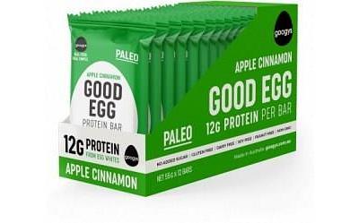 Googys Natural Paleo Protein Bar Apple Cinnamon G/F 12x55g