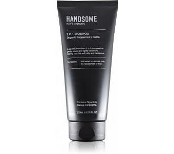 Handsome Men's Organic Skincare 2 in 1 Shampoo Peppermint/Nettle 200ml