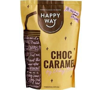 Happy Way Ashy Bines Vegan Protein Powder Choc Caramel 500g