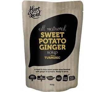 Hart & Soul All Natural Sweet Potato Ginger with Turmeric Soup Pouch G/F Vegan 400g