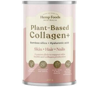 HEMP FOODS AUSTRALIA Plant-Based Collagen+ Bamboo Silica + Hyaluronic Acid 240g