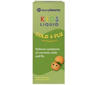 HENRY BLOOMS Kids Liquid Cold & Flu with Elderberry Orange 100ml