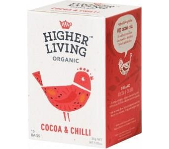 Higher Living Organic Cocoa & Chilli Tea 15Teabags