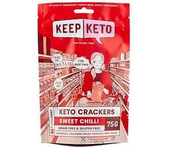 Keep Keto Sweet Chilli Crackers G/F 75g