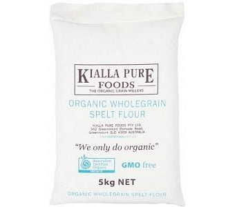 Kialla Organic Wholegrain Spelt Flour (Calico Bag) 5Kg