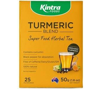 Kintra Foods Turmeric Blend Super Food Herbal Tea 25Teabags