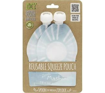 Little Mashies Reusable Squeeze Pouch Sun 2x130ml