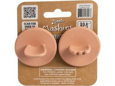 Little Mashies Silicone Distractor Cutlery Blush Pink