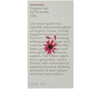 LOVE TEA Organic Immunity Tea x 20 Pyramids