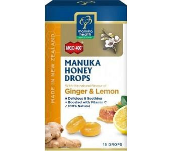 Manuka Health MGO 400+ Manuka Honey Lemon & Ginger Lozenges 15s