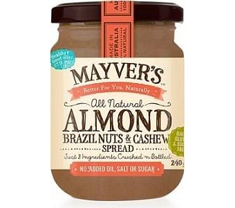Mayvers Almond, Brazil & Cashew Spread G/F 240g