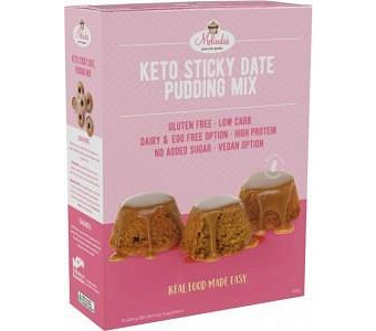 Melindas Keto Sticky Date Pudding Mix G/F 255g