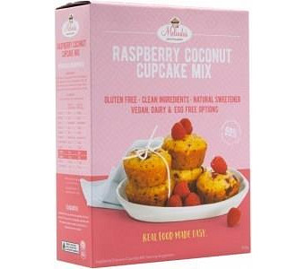 Melindas Raspberry Coconut Cupcakes G/F Fructose Free Pre-Mix 320g