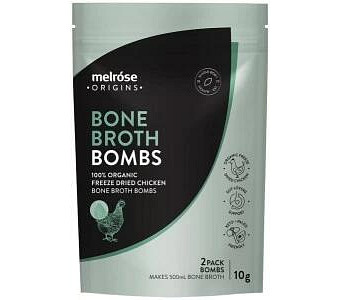 MELROSE ORIGINS Bone Broth Bombs (100% Organic Freeze Dried Chicken) x 2 Pack (Net 10g)