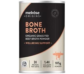 MELROSE ORIGINS Bone Broth (Organic Grass Fed Beef) Wellbeing Support (Red Miso) Powder 105g