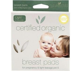 Natures Child Organic Cotton Reusable Breast Pads Light Discreet Pkt 6