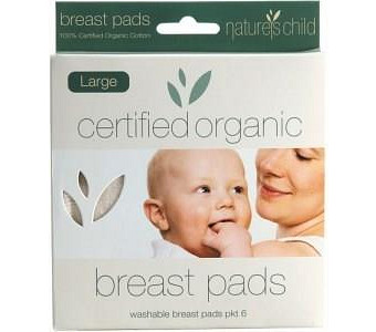 Natures Child Organic Cotton Reusable Breast Pads Night Large Pkt 6