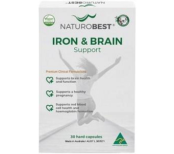 NATUROBEST Iron & Brain Support 30c