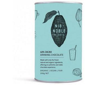 Nib & Noble Organic 40% Cacao Drinking Chocolate G/F 200g