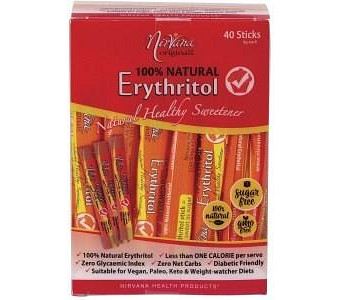 Nirvana Erythritol 100% Natural Sticks 40x4g