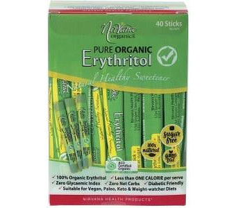 Nirvana Erythritol Pure Organic Sticks 40x4g