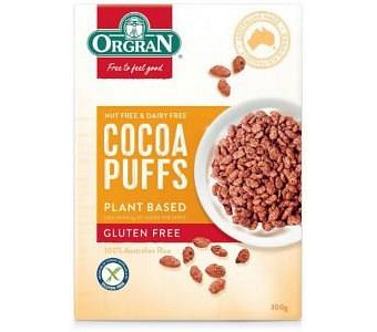 Orgran Cocoa Puffs Plant Based Cereal G/F 300g