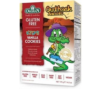 Orgran Kids Outback Animals Vanilla Cookies 175g