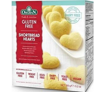 Orgran Premium Shortbread Hearts G/F 150g