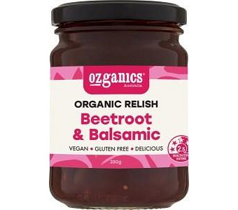 Ozganics Organic Beetroot & Balsamic Relish G/F 250g