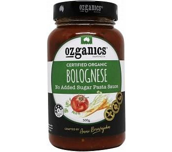 Ozganics Organic Bolognese NAS Pasta Sauce 500g
