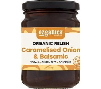 Ozganics Organic Caramelised Onion & Balsamic Relish G/F 250g