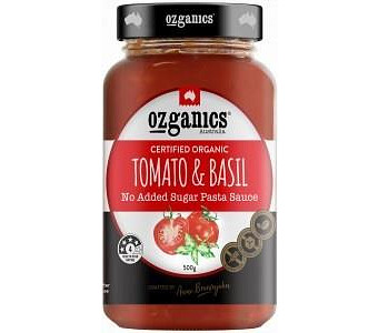 Ozganics Organic Tomato&Basil Pasta Sauce G/F 500g