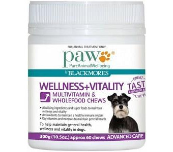 PAW By BLACKMORES Wellness + Vitality (For Dogs approx 60 chews) 300g