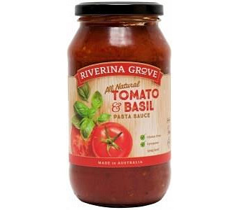 Riverina Grove Tomato Basil Pasta Sauce G/F 500g