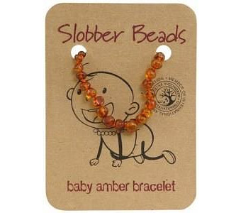 Slobber Beads Baby Cognac Oval Bracelet