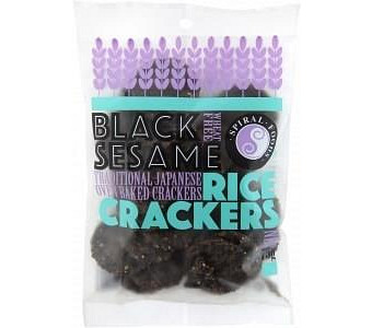 Spiral Black Sesame Rice Crackers G/F 65g